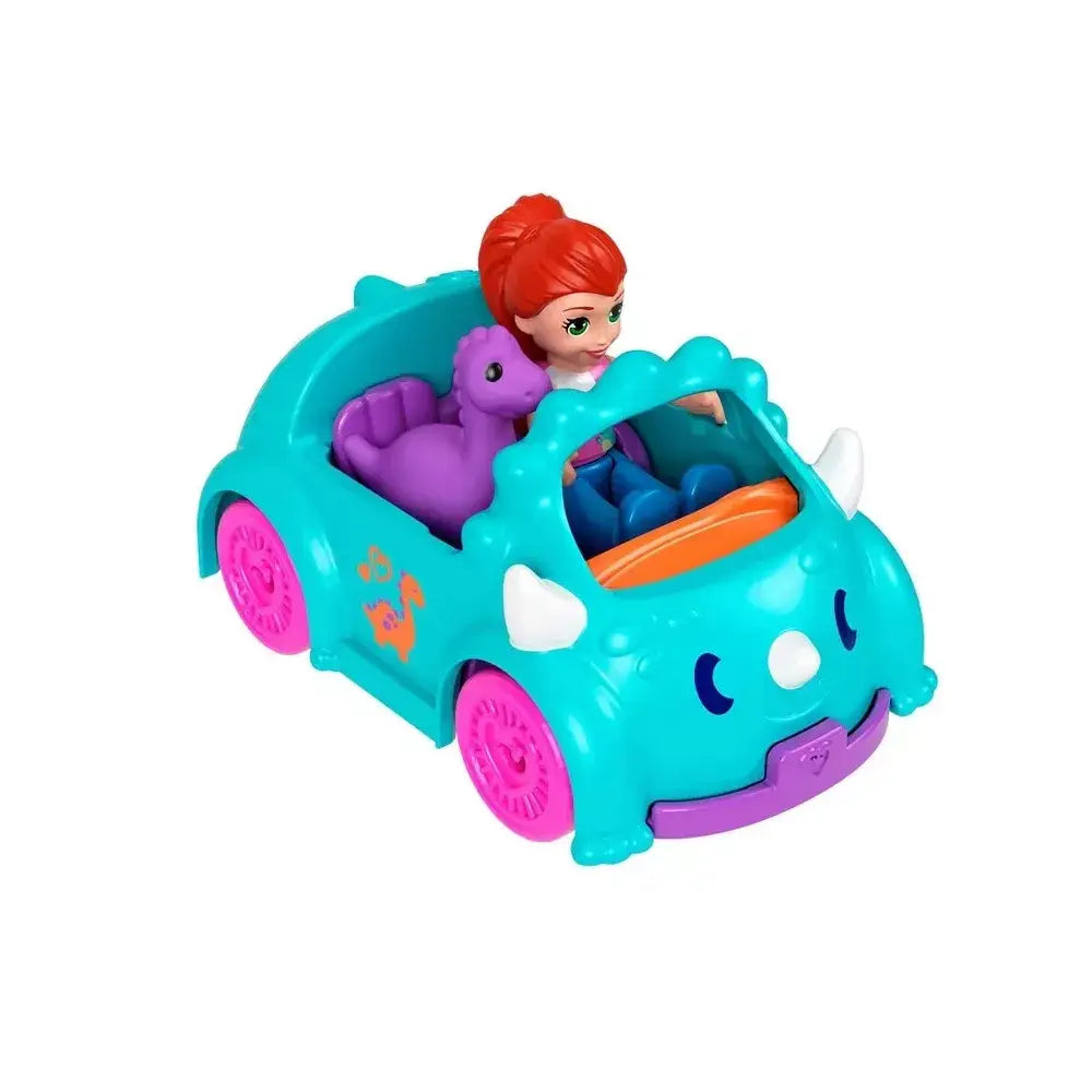 POLLY POCKET Doll & Vehicle and Pet Dino thumbnail