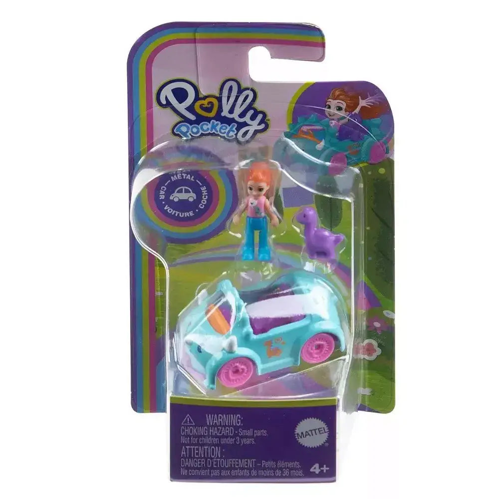 POLLY POCKET Doll & Vehicle and Pet Dino thumbnail