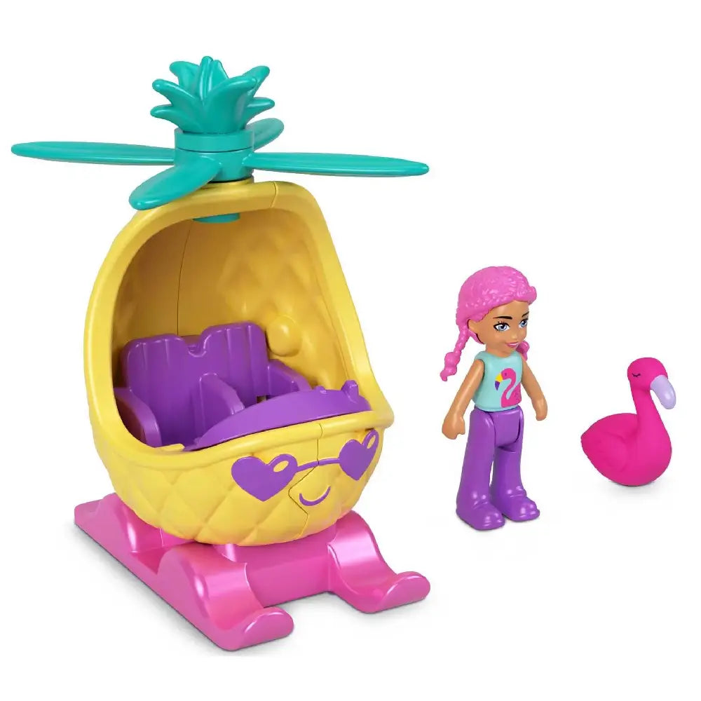 POLLY POCKET Doll & Vehicle  PINEAPPLE COPTER thumbnail