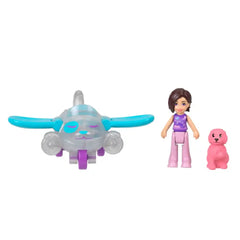 POLLY POCKET Doll & Vehicle airplane