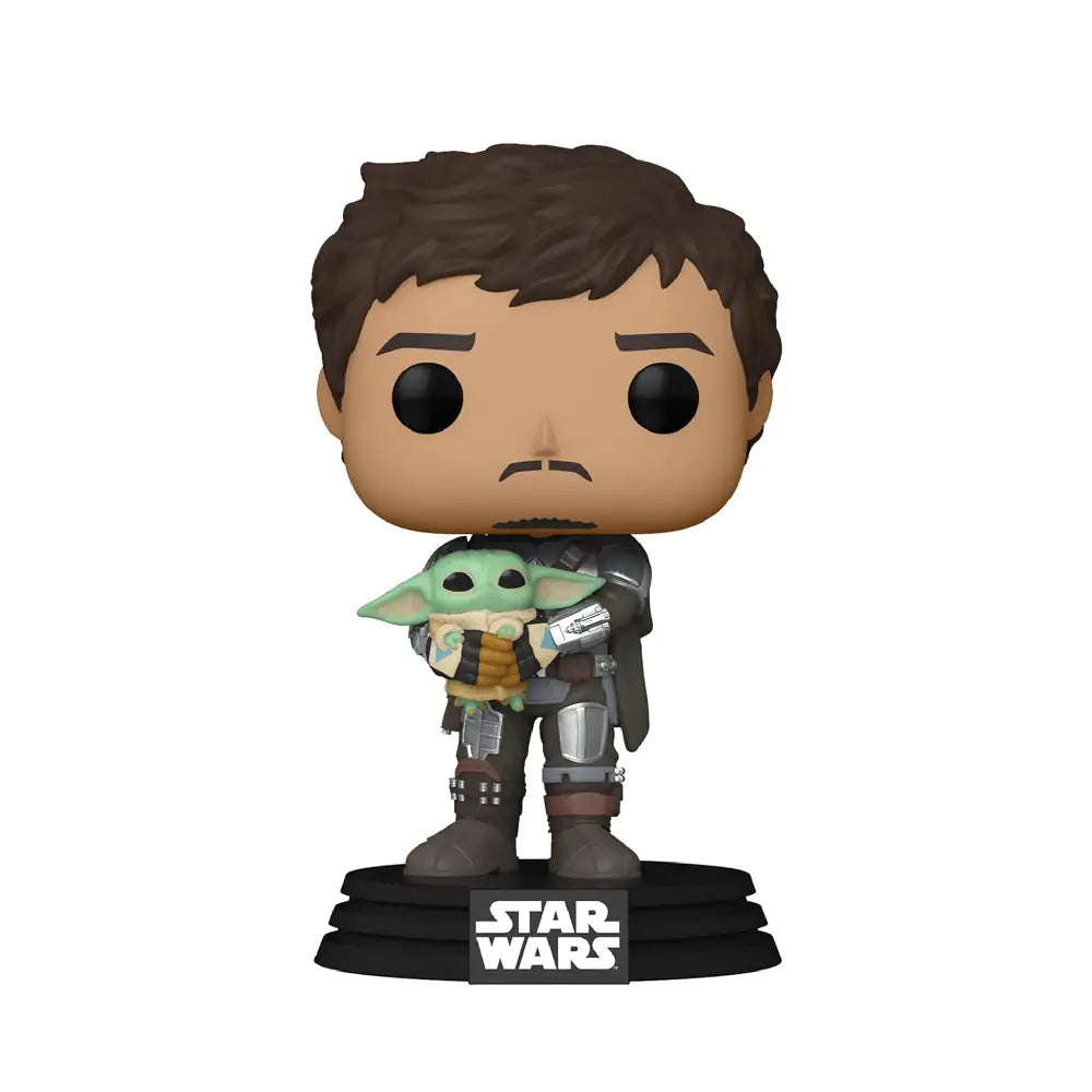 POP Funko Star Wars: The Mandalorian - The Mandalorian Din Djarrin with Grogu thumbnail