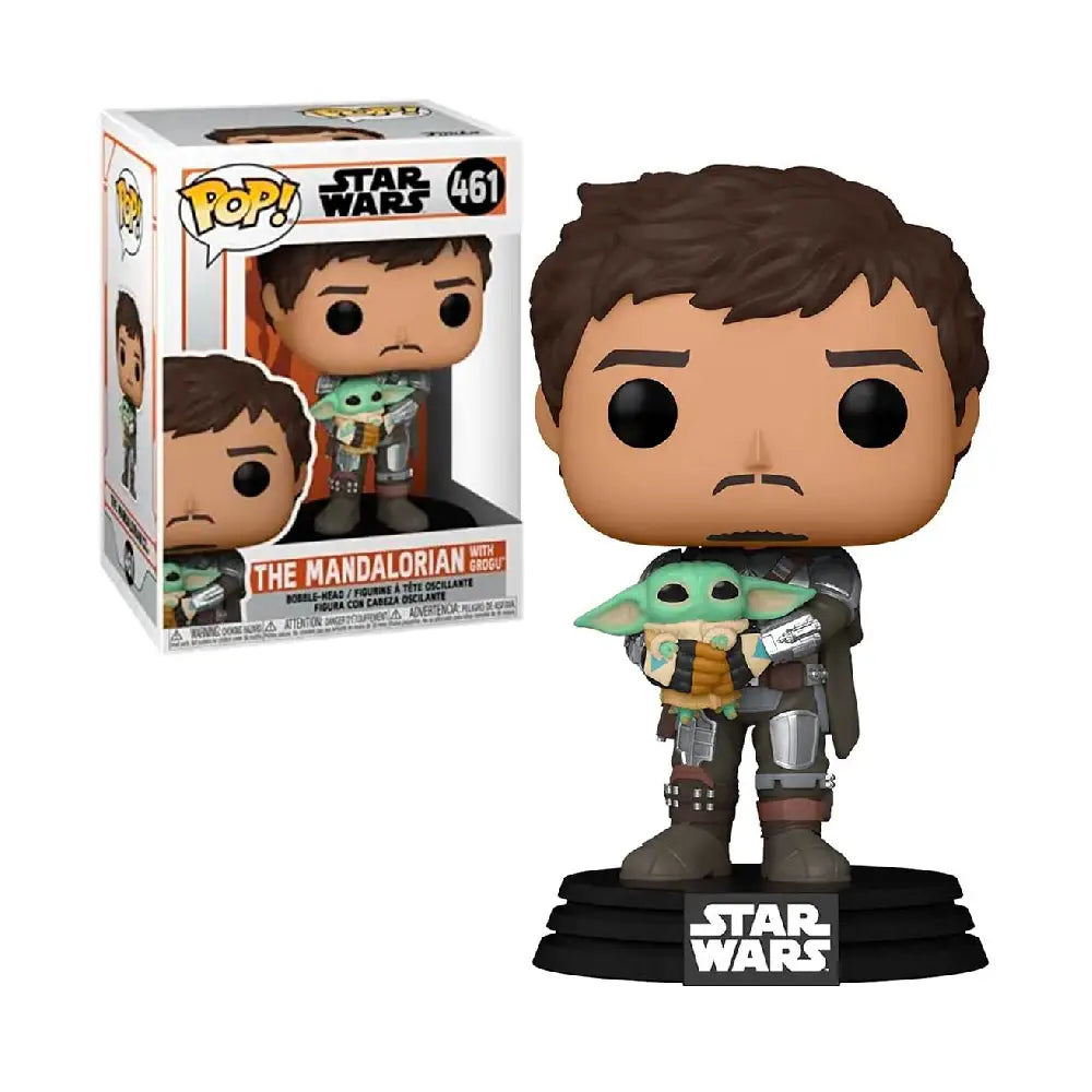 POP Funko Star Wars: The Mandalorian - The Mandalorian Din Djarrin with Grogu thumbnail