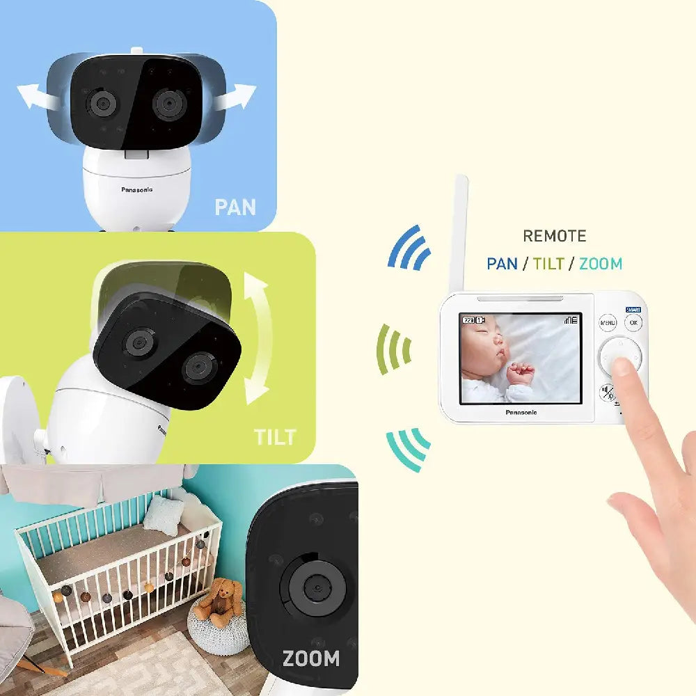 Panasonic Baby Monitor with Camera and Audio, White thumbnail