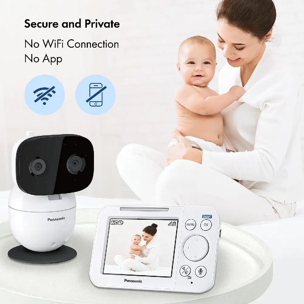 Panasonic Baby Monitor with Camera and Audio, White thumbnail