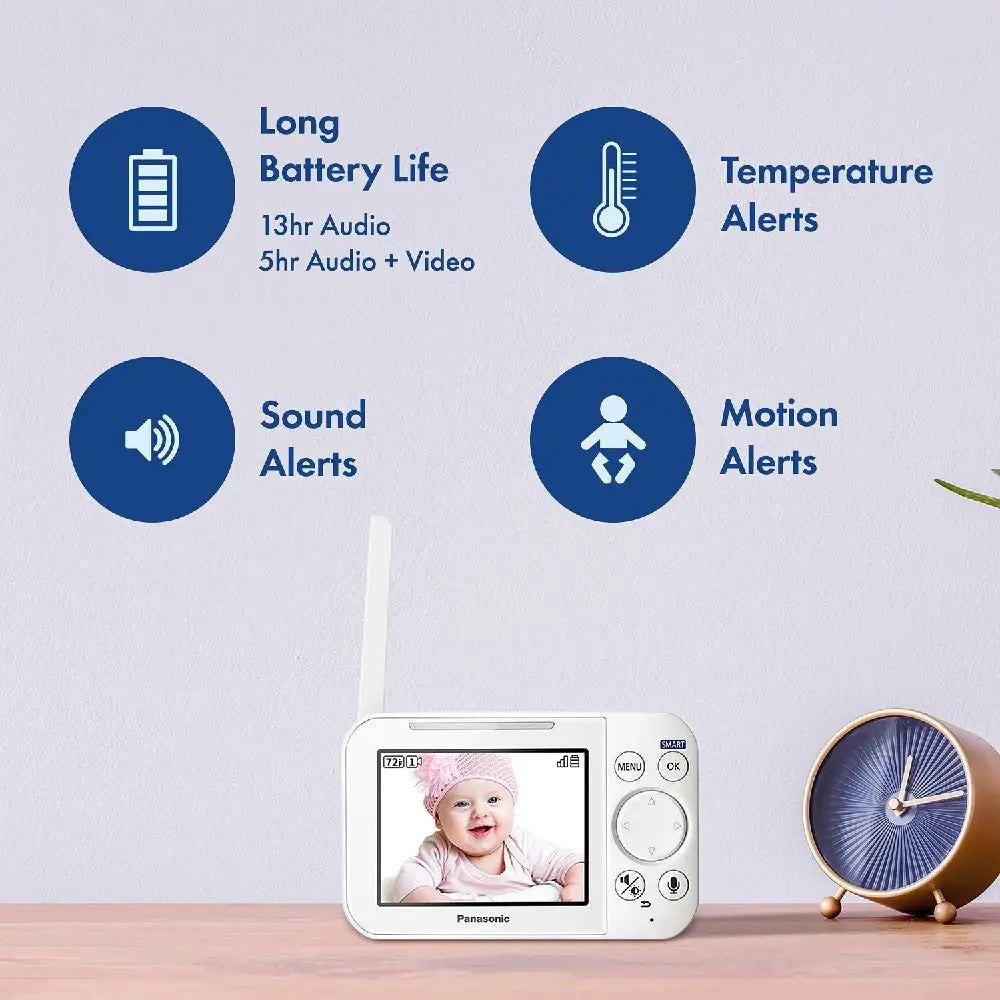 Panasonic Baby Monitor with Camera and Audio, White thumbnail
