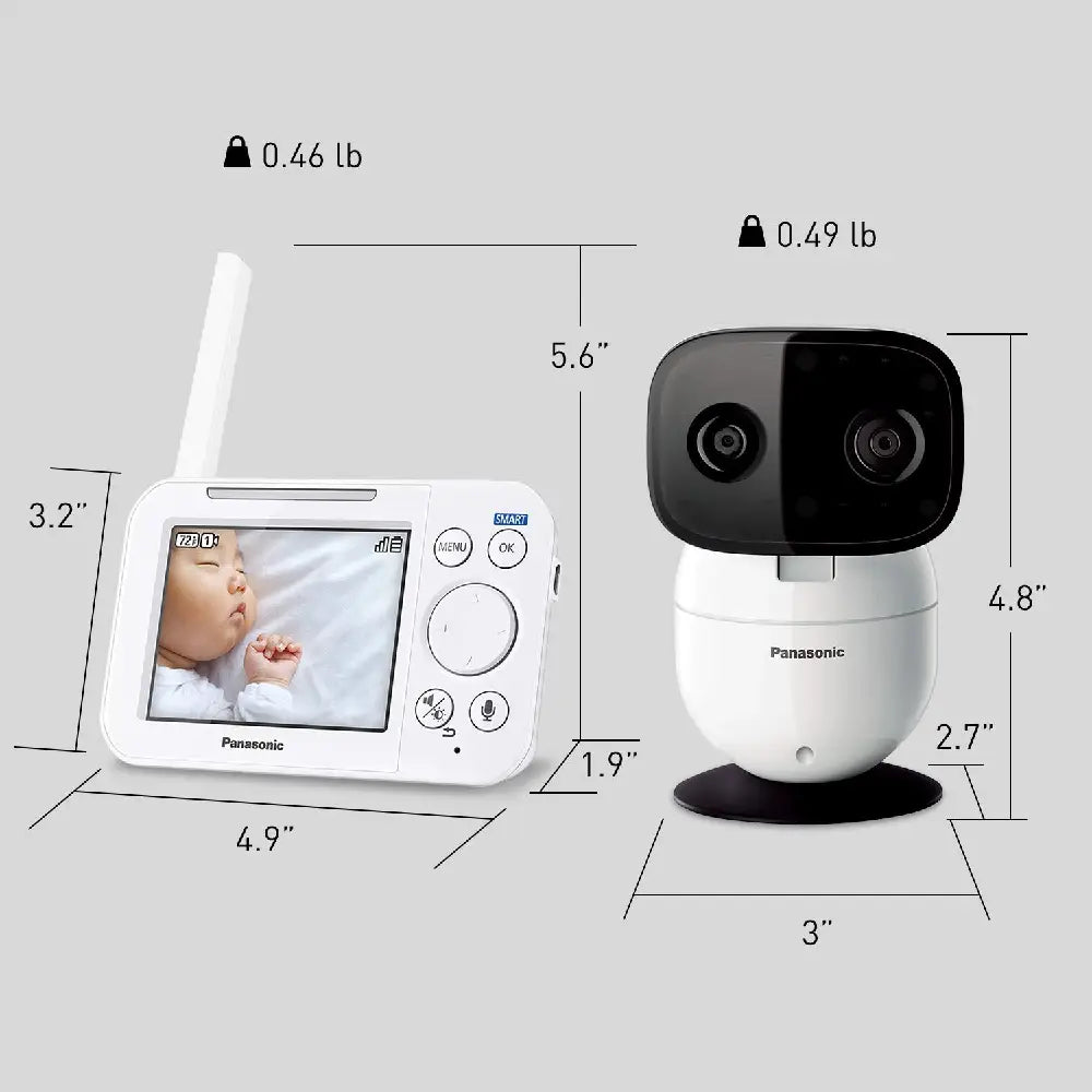 Panasonic Baby Monitor with Camera and Audio, White thumbnail