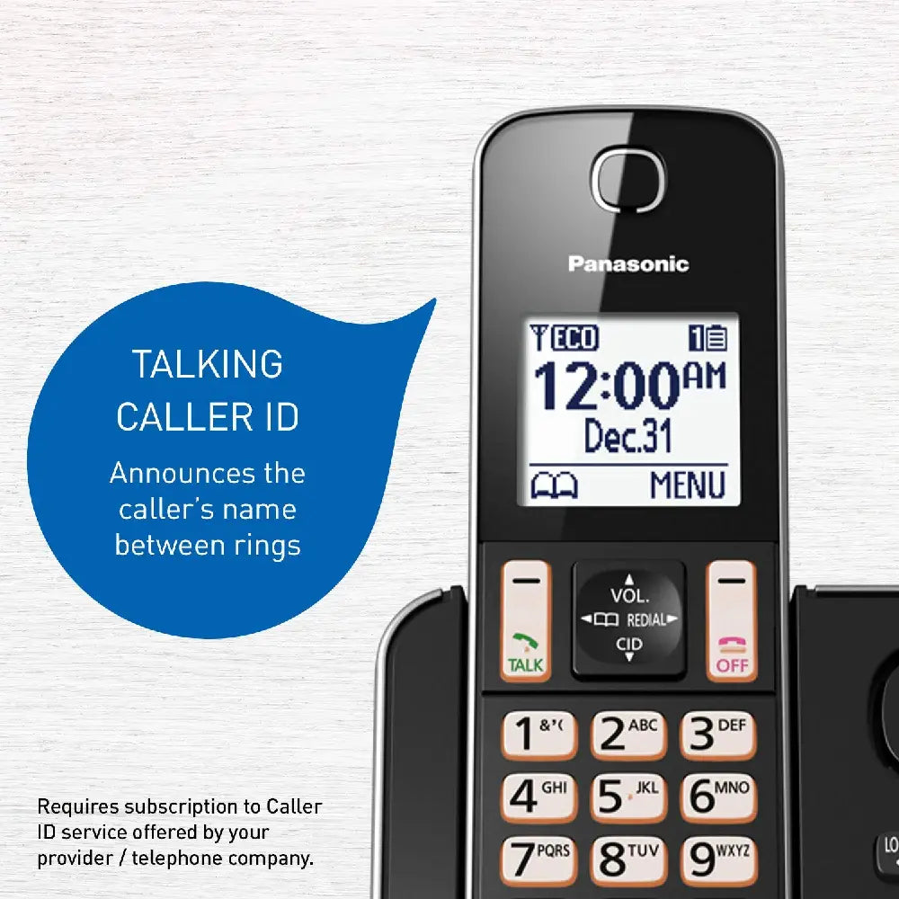 Panasonic Dect 6.0 Expandable Digital Cordless Answering System, 3-Handset Kxtgd393b, thumbnail