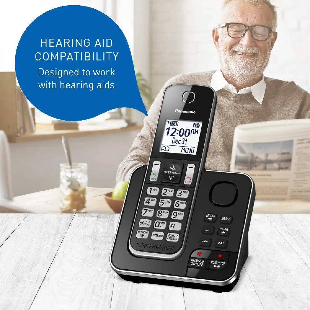 Panasonic Dect 6.0 Expandable Digital Cordless Answering System, 3-Handset Kxtgd393b, thumbnail
