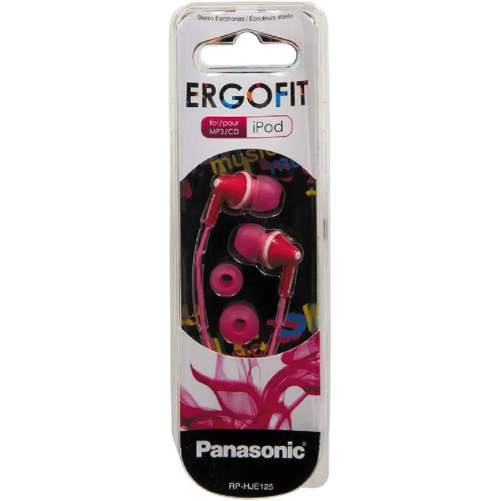 Panasonic Ergo-Fit In-Ear  Headphones RP-HJE125 -PINK thumbnail