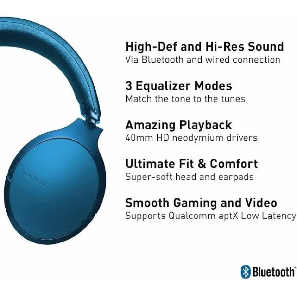 Panasonic Wireless Bluetooth Headphones Blue RP-HD305BPPA thumbnail