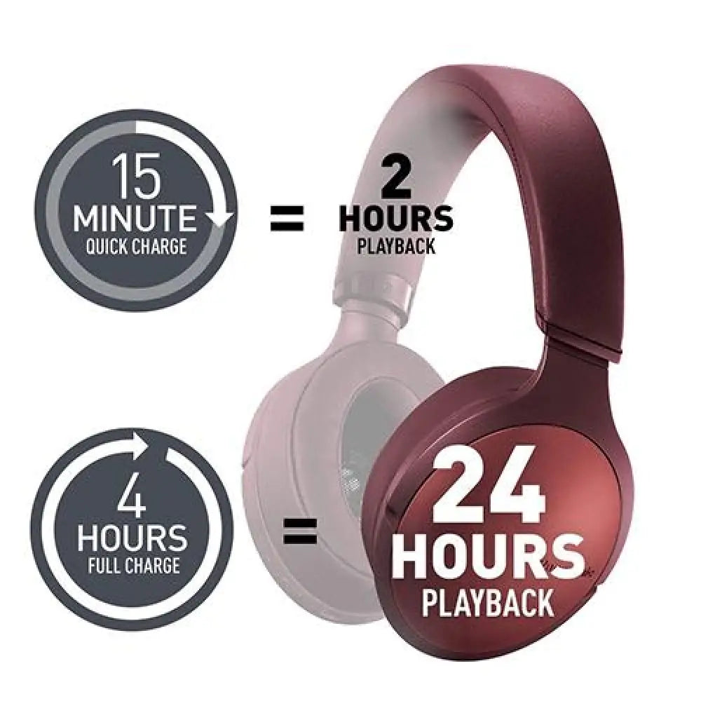 Panasonic Wireless Bluetooth Headphones RED RP-HD305BPPT thumbnail