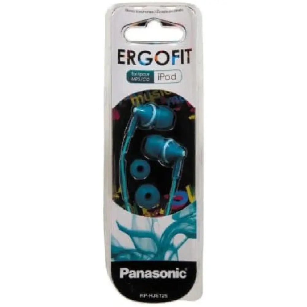 Panasonic Ergofit In-ear Headphones Turquoise RP-HJE125-Z thumbnail