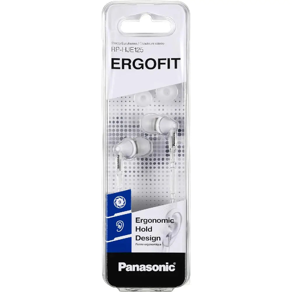 Panasonic Ergofit In-Ear Headphones White RP-HJE125/W thumbnail