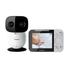 Panasonic Baby Monitor with Camera and Audio, 3.5” Color Video Baby Monitor, White/Black