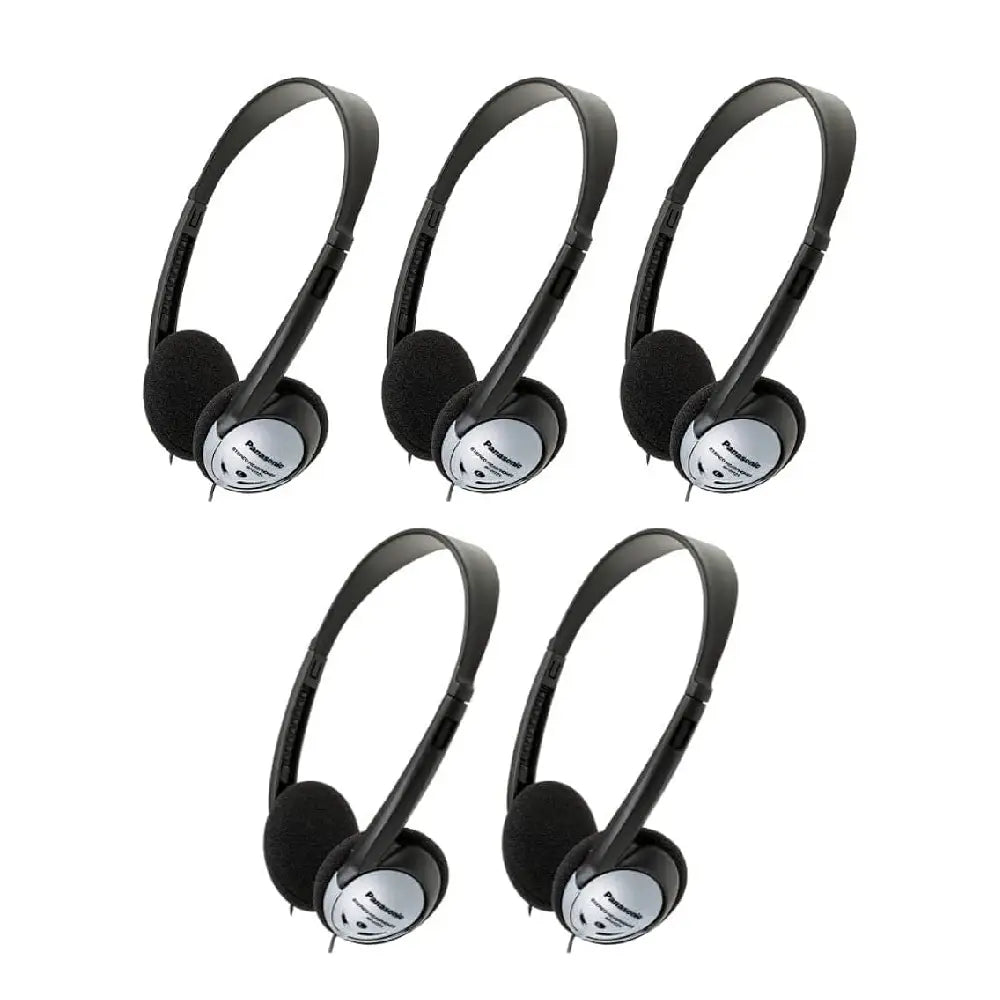 Panasonic RP-HT21 Lightweight Headphone, Wired 5 PACK thumbnail