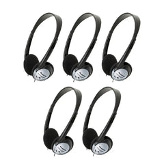 Panasonic RP-HT21 Lightweight Headphone, Wired 5 PACK