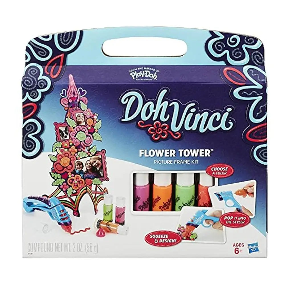 Play-Doh DohVinci Flower Tower Picture Frame Kit diy clay Toy A7191 thumbnail