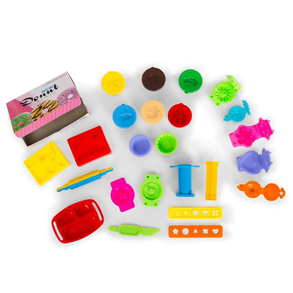 Play Baby Toys DIY Super Soft Clay Collection, Fast Food Series - Cupcake And Doughnut Set - So Yummy And Sweet thumbnail