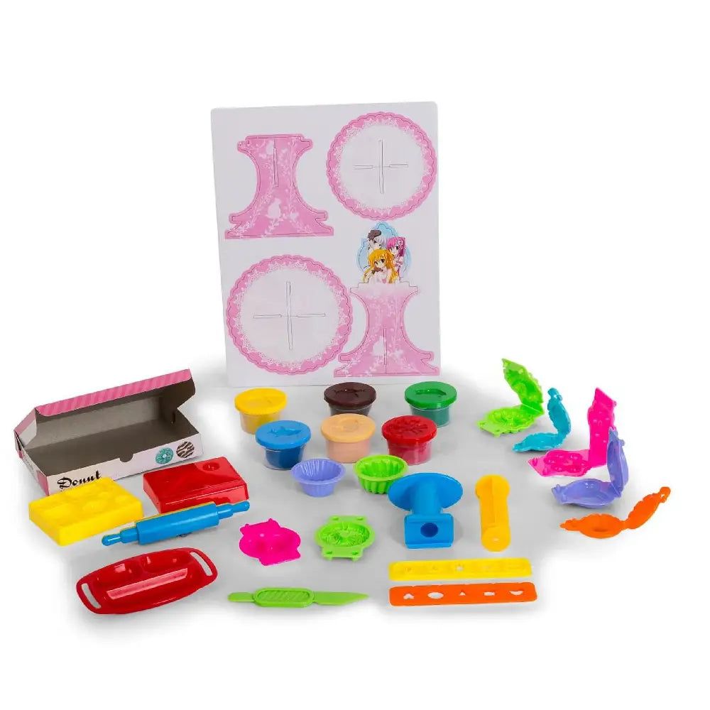 Play Baby Toys DIY Super Soft Clay Collection, Fast Food Series - Cupcake And Doughnut Set - So Yummy And Sweet thumbnail