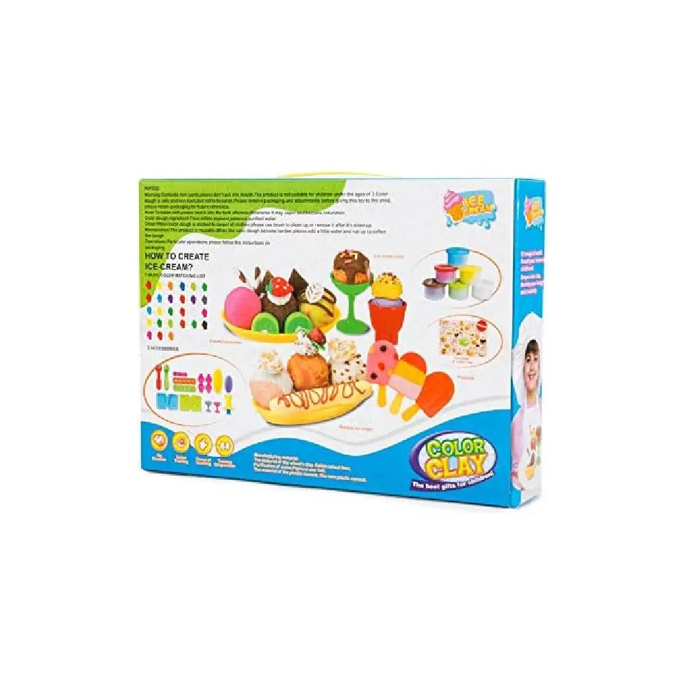 Play Baby Toys DIY Super Soft Clay Collection, Fast Food Series - Ice Cream Set - Create Yummy Frozen Treats thumbnail