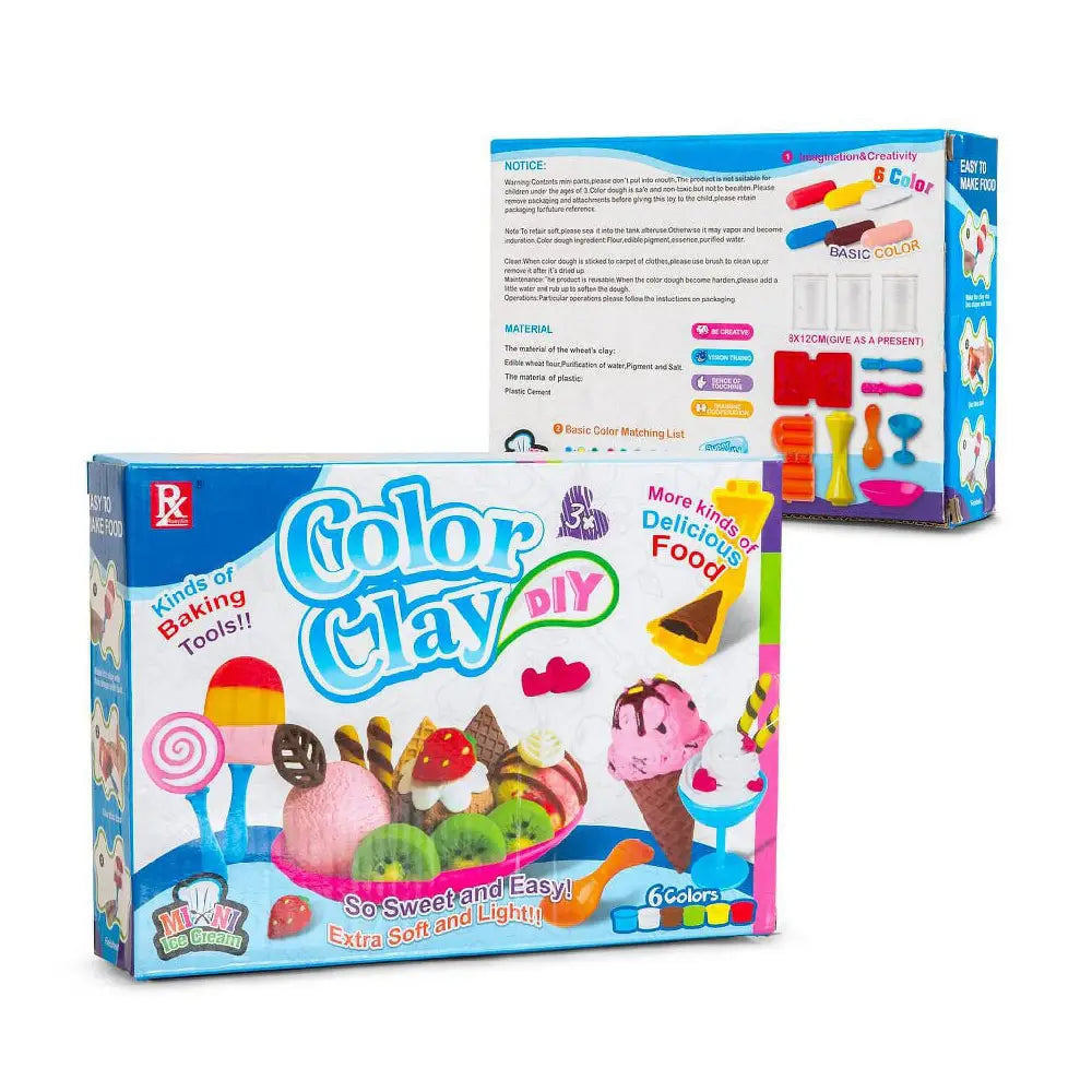 PlayBabyToys DIY Mini Ice Cream Set Shop Clay Collection