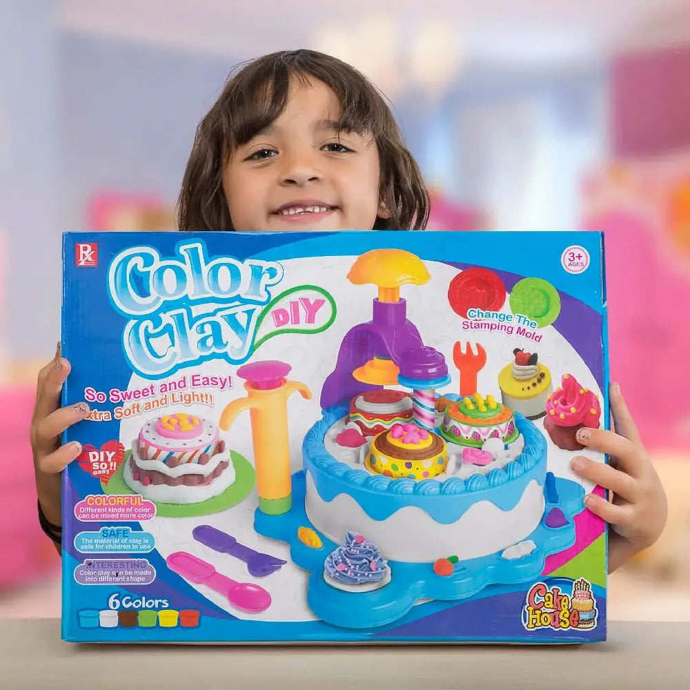 Play Doh Style DIY Super Soft Clay Chef Deluxe Series Cake House Play Dough thumbnail