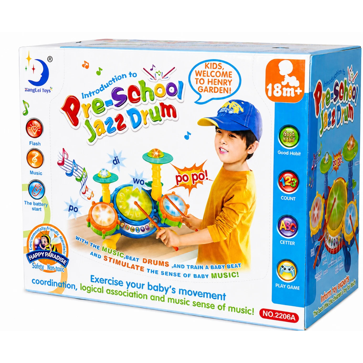 Play Baby Toddler Jazz Drum Set Kids Musical Electronic thumbnail