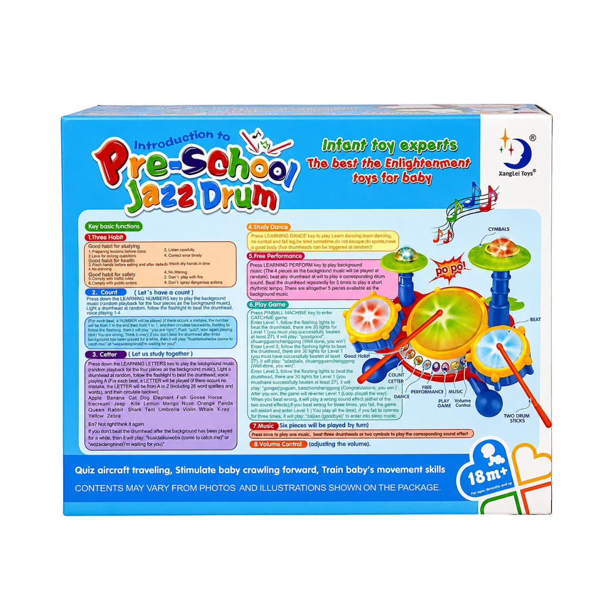 Play Baby Toddler Jazz Drum Set Kids Musical Electronic thumbnail