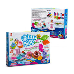 Play Baby Toys DIY Super Soft Clay Collection, Fast Food Series - Cupcake And Doughnut Set - So Yummy And Sweet