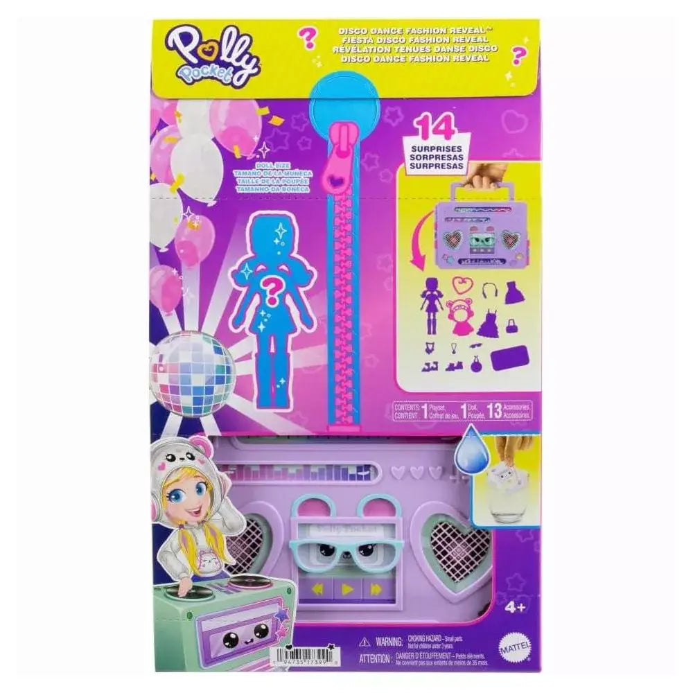 Polly Pocket Doll & Playset, Disco Dance Fashion Reveal thumbnail
