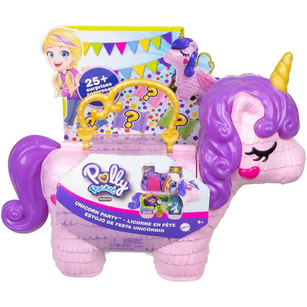 Polly Pocket Unicorn Party Playset GKL24 thumbnail
