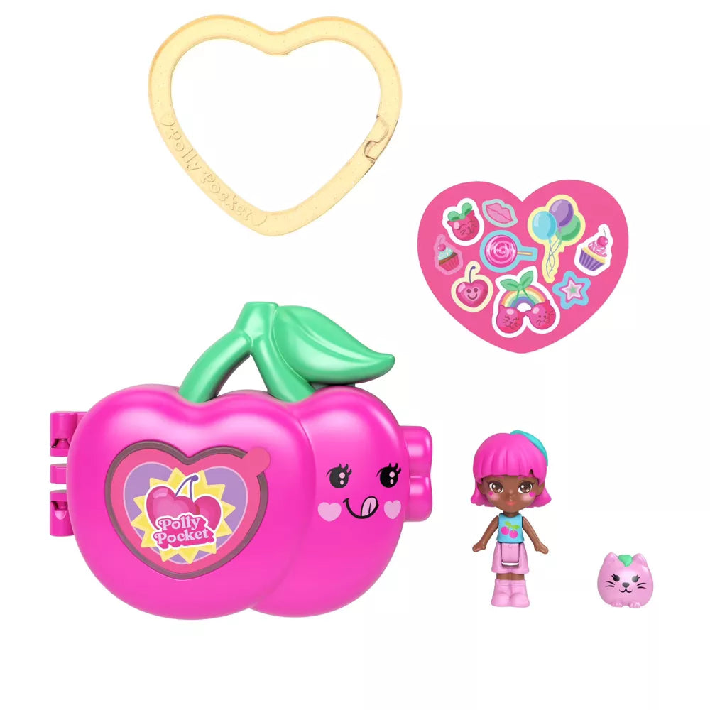 Polly Pocket Fruit Friend Reveal Surprise Cherries Mini Toy Playset thumbnail