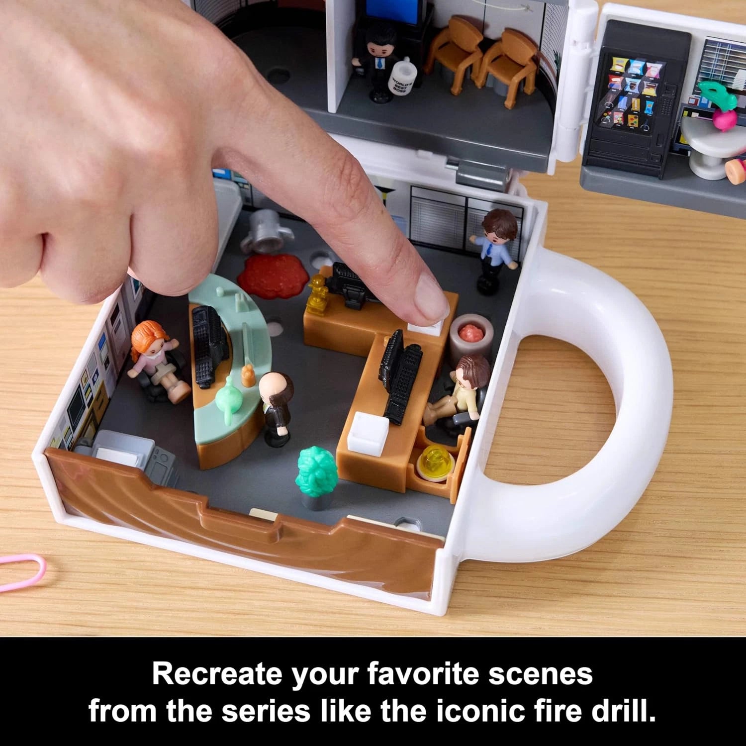 Polly Pocket x The Office Compact Playset 6 Character Dolls and 9 Accessories thumbnail