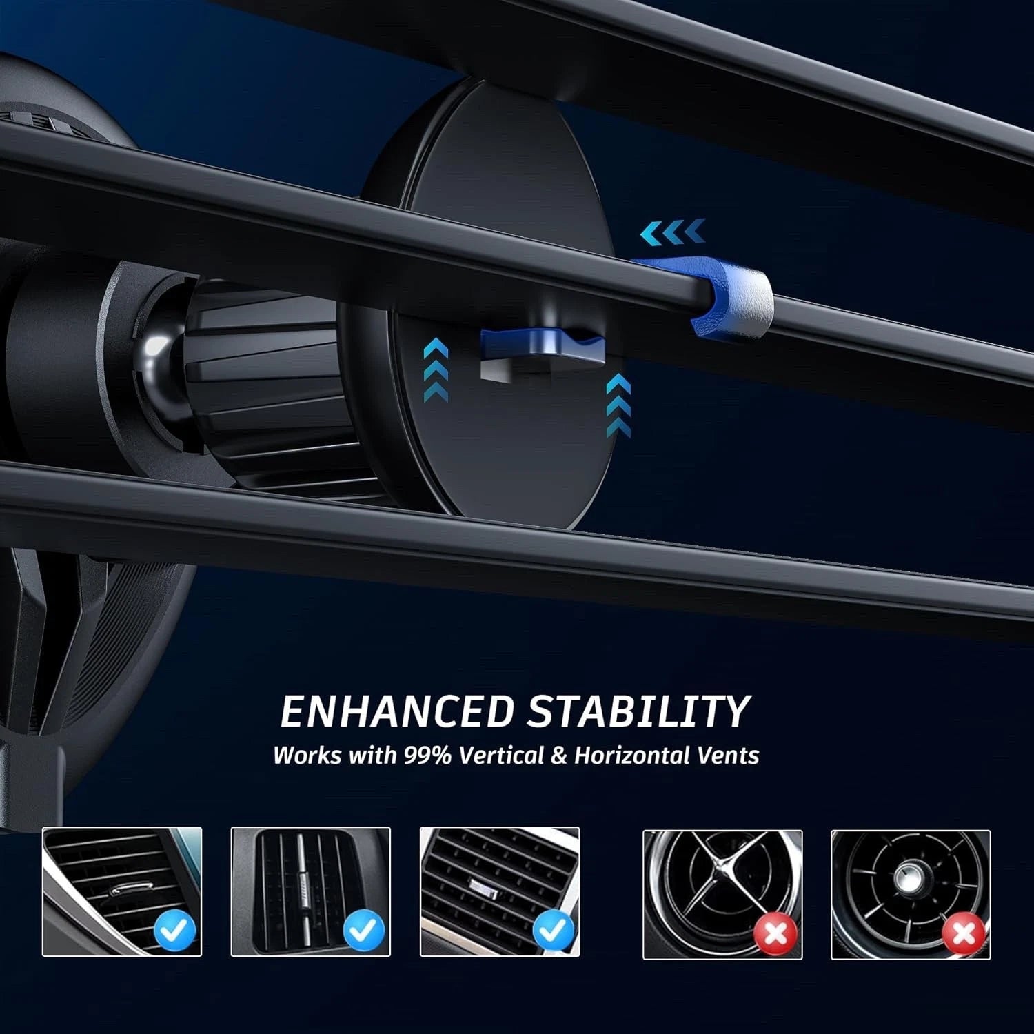 SOARUN 15W Mag-Safe Car Mount Charger – Magnetic Fast Wireless Car Charger for iPhone thumbnail