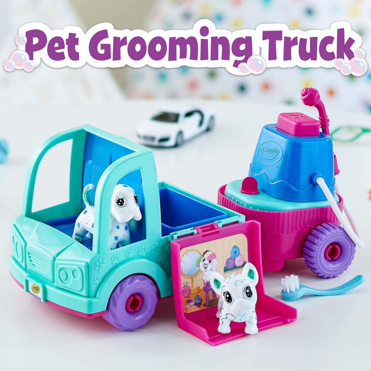 Crayola Scribble Scrubbie Pets Beauty Salon Washable Pet Grooming Playset with Color & Rinse Fun thumbnail