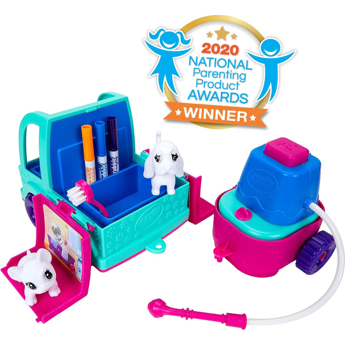 Crayola Scribble Scrubbie Pets Beauty Salon Washable Pet Grooming Playset with Color & Rinse Fun thumbnail