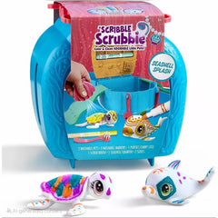 Scribble Scrubbie Pets, Ocean Animals Playset Color & Wash Creative Toy, Gift for Kids