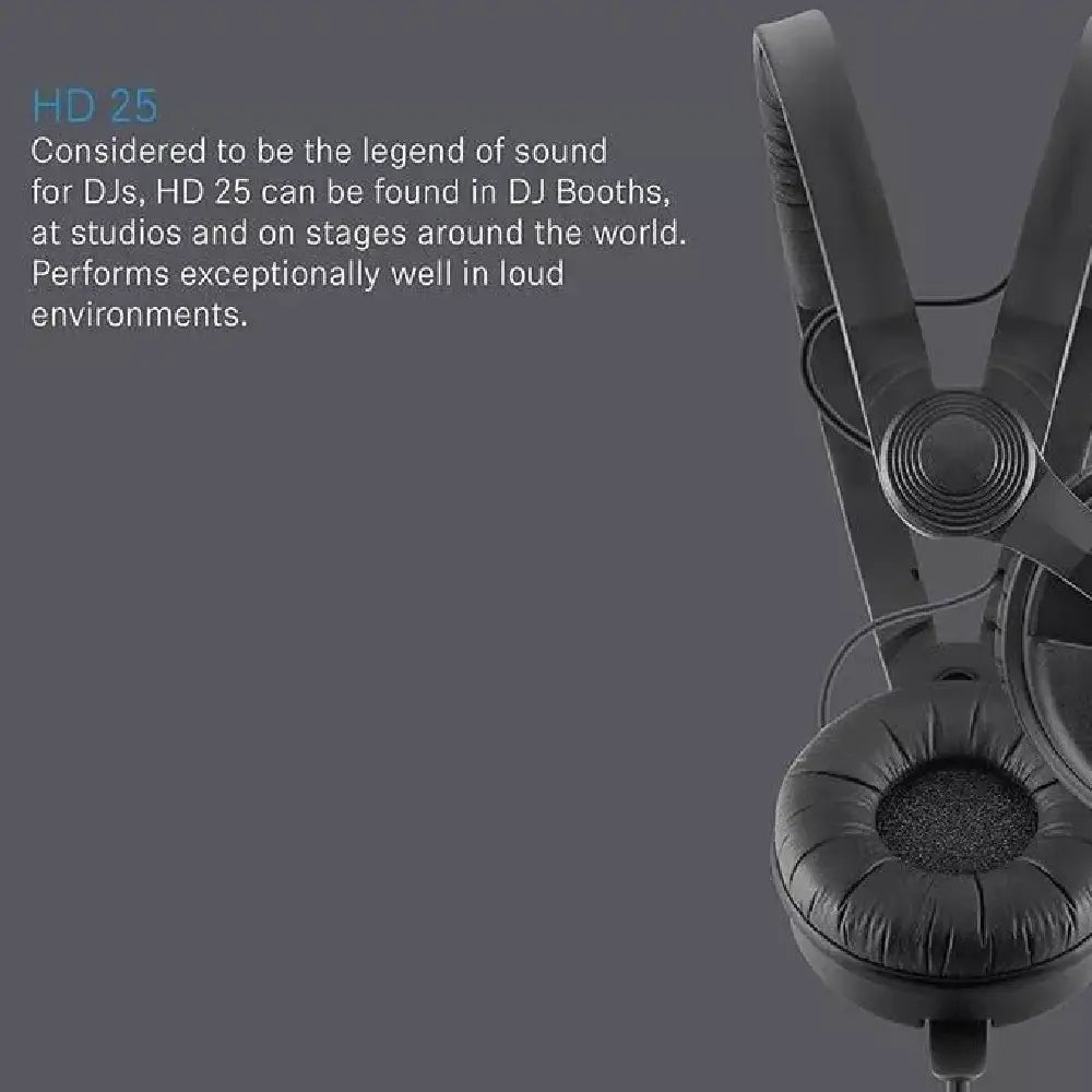 Sennheiser Professional On-Ear DJ Headphones Black HD25 thumbnail