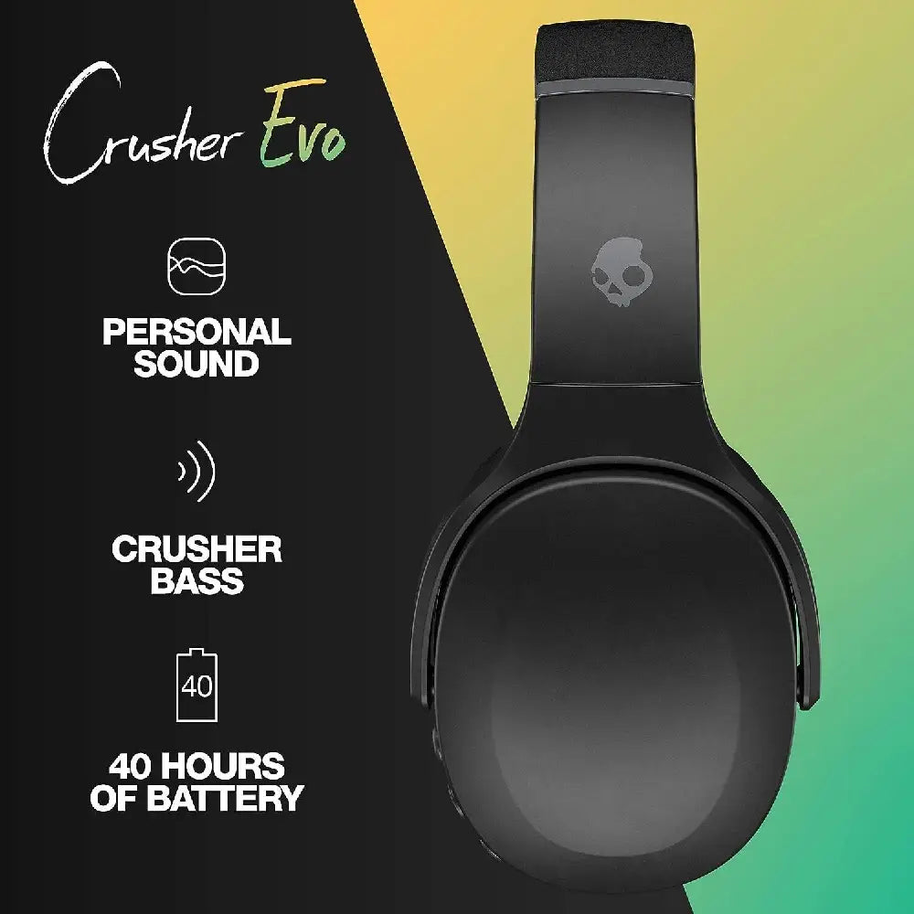 Skullcandy Crusher Evo Wireless Headphones Black S6EVW-N740 thumbnail