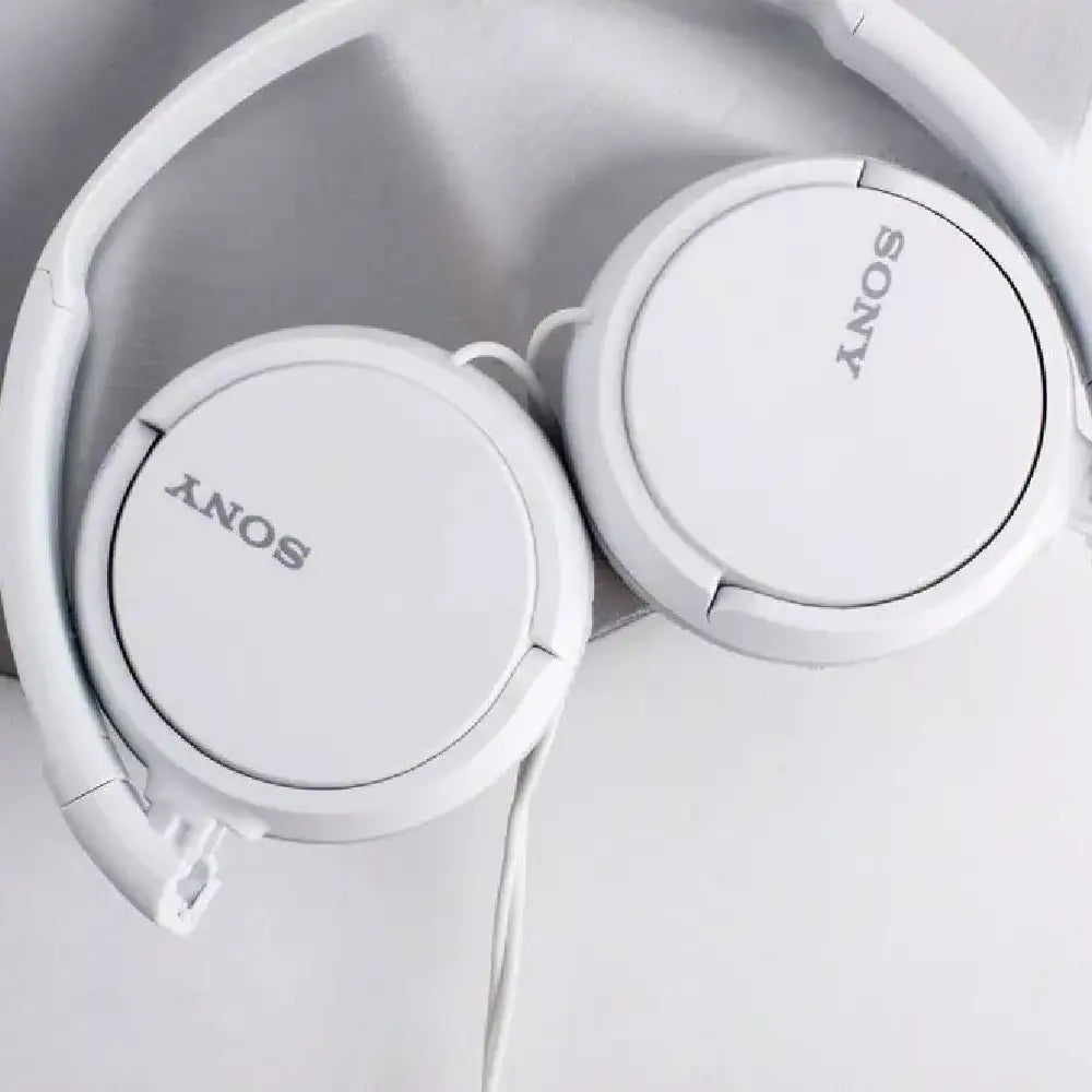 Sony Headphone Over-Head MDR-ZX110 Stereo Extra Bass [White With mic] thumbnail