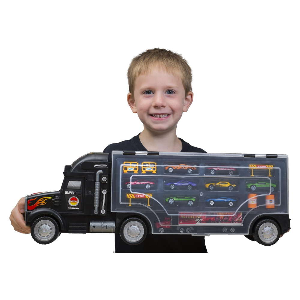 Super Mega Extra Large Tractor Trailer Car Collection Case Carrier Transport. The Big Daddy Super Mega Extra-Large Tractor Trailer Car Collection Case Carrier Transport Toy Truck is a dream come true for kids and a relief for parents! BD-BF871238 thumbnail