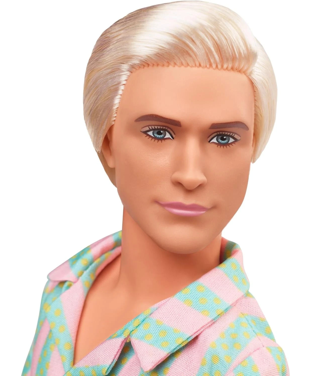Barbie: The Movie Ken Doll Wearing Pastel Striped Beach Matching Set – Fashion Doll with Stylish Summer Outfit thumbnail