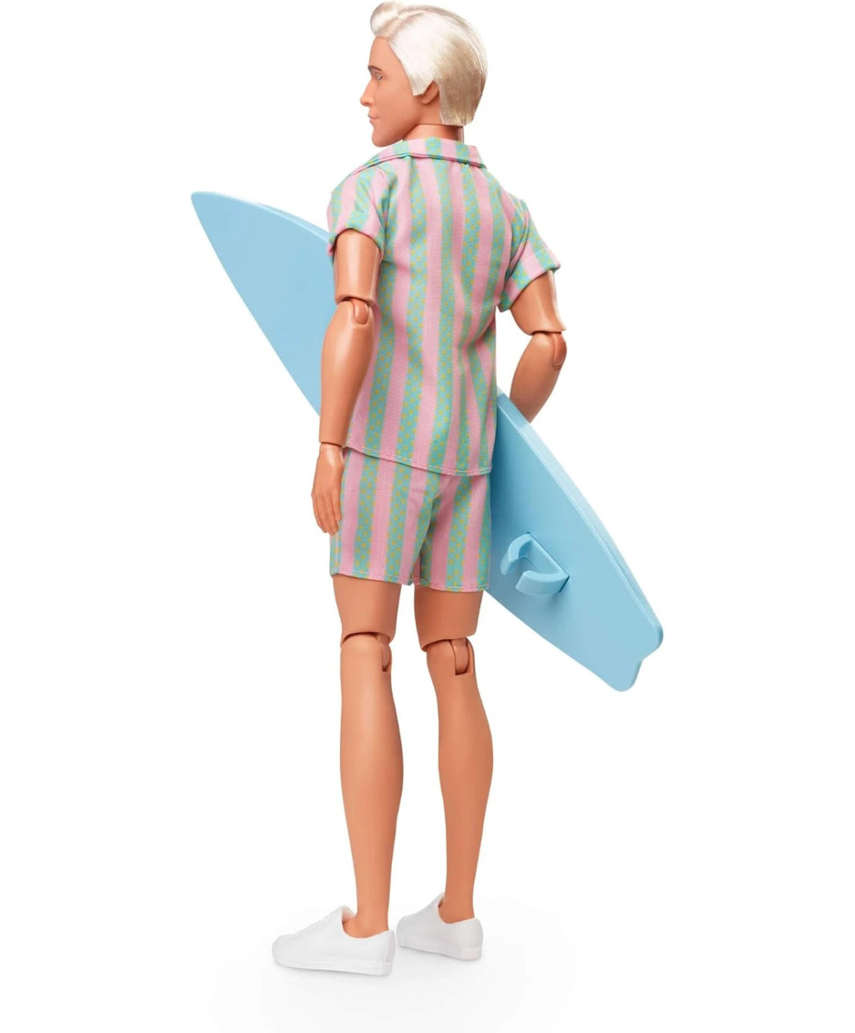 Barbie: The Movie Ken Doll Wearing Pastel Striped Beach Matching Set – Fashion Doll with Stylish Summer Outfit thumbnail