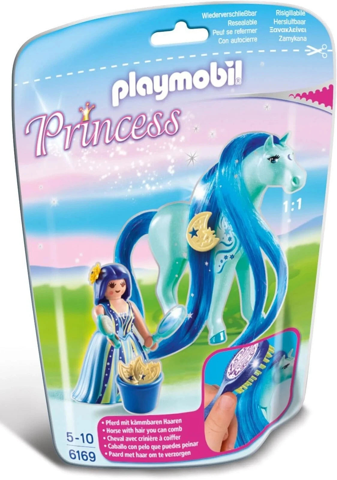 Playmobil Princess Bluebell With Hairdressing Horse 6169 Playset  Styling Accessories, Poseable Figures & Grooming Fun for Kids thumbnail