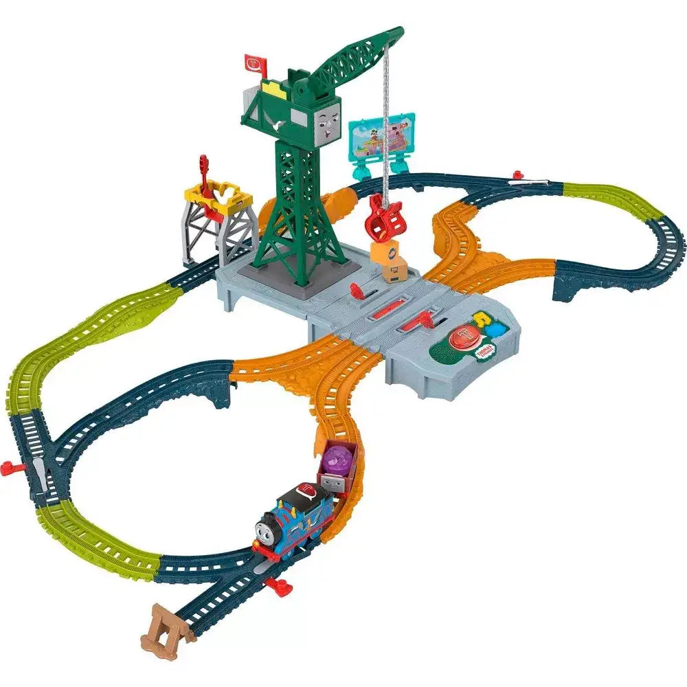 Thomas & Friends Motorized Toy Train Set Talking Cranky HMB97 thumbnail