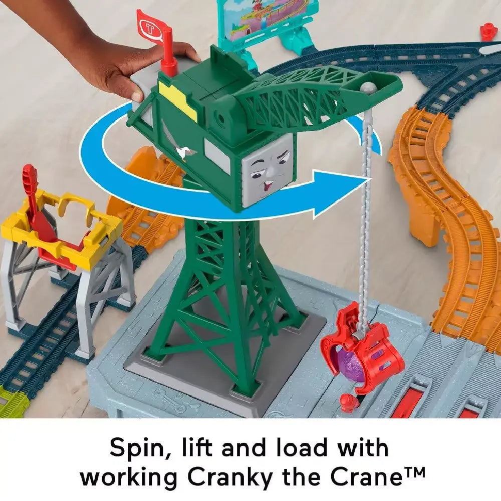 Thomas & Friends Motorized Toy Train Set Talking Cranky HMB97 thumbnail