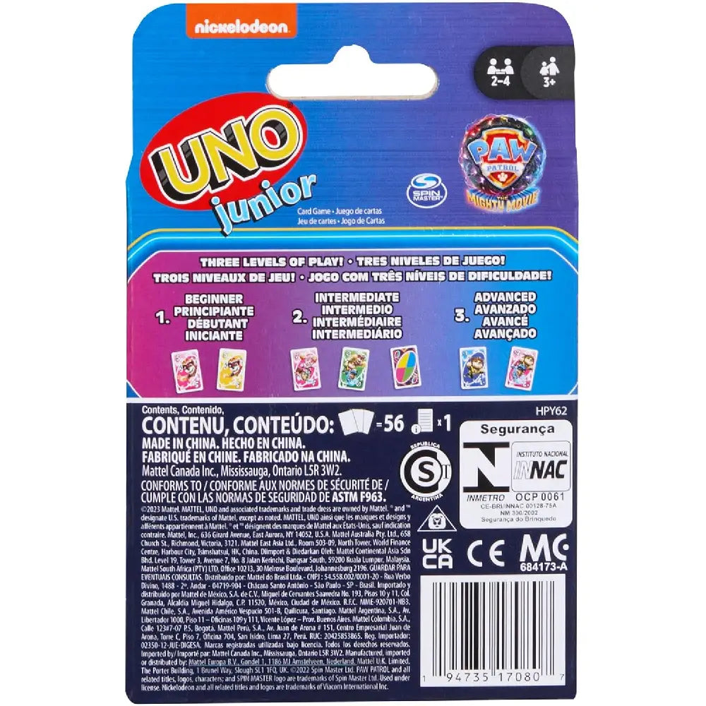 UNO Junior Paw Patrol The Movie 2 HPY62 thumbnail