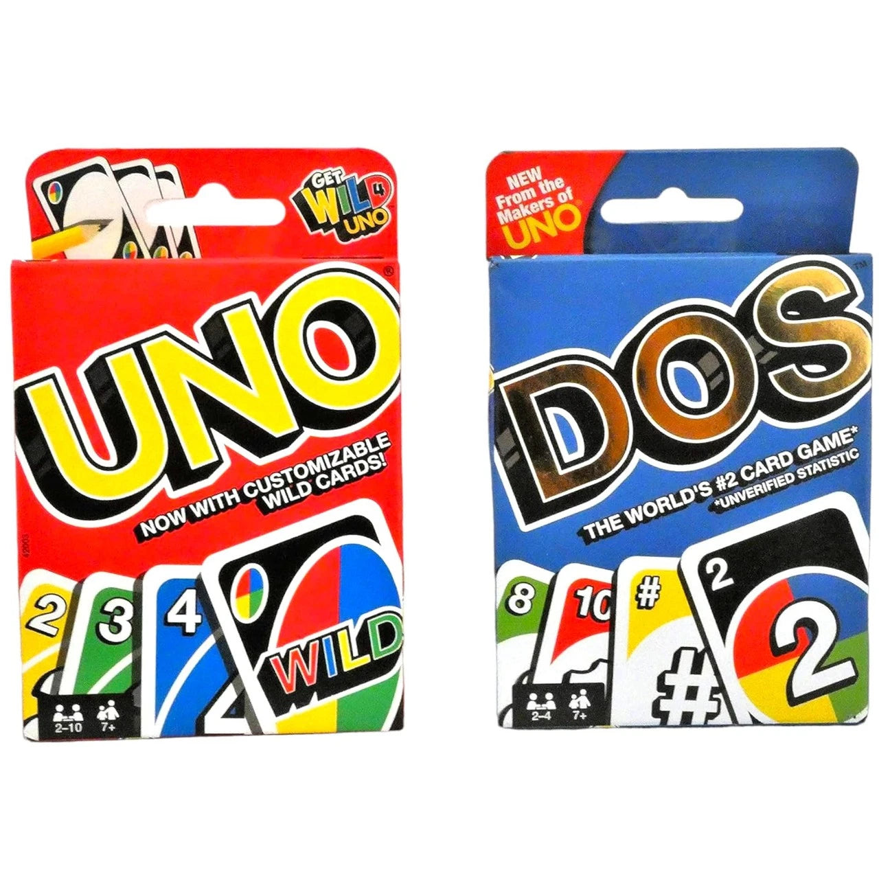 UNO & DOS Second Edition Card Games Bundle with Enhanced Rules, Updated Card Designs, and Classic Fast-Paced Gameplay for Kids, Adults, Families & Game Night Fun
