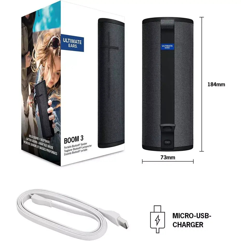 Ultimate Ears Boom 3 Wireless Speaker - Night Black 984-001348 thumbnail