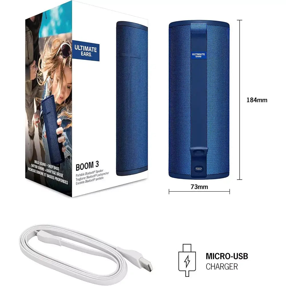 Ultimate Ears Boom 3 Wireless Bluetooth Speaker - Lagoon Blue thumbnail